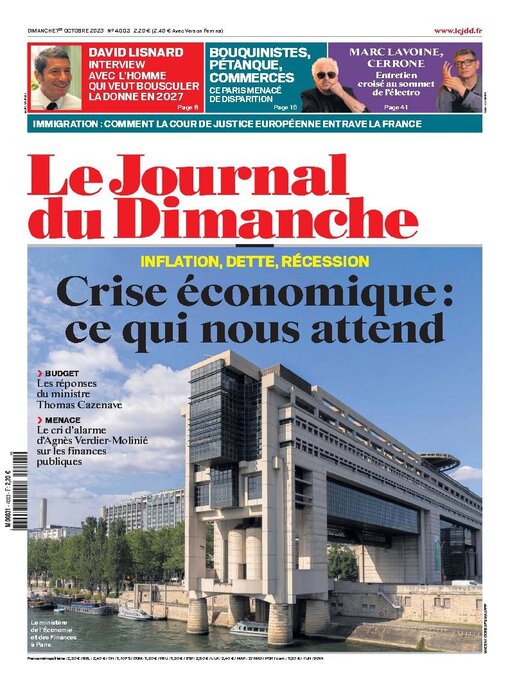 Title details for Le Journal du dimanche by Lagardere Media News - Available